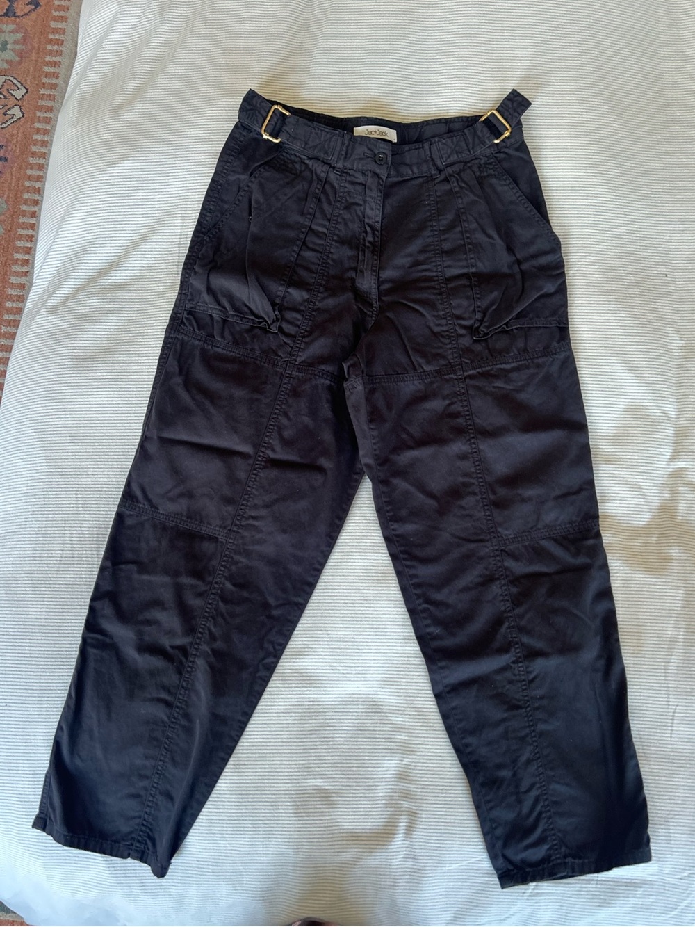Jac + Jack Black Cotton Utility Cargo Pants